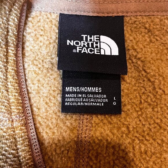 Men's The North Face Textured Cap Rock ¼ Zip Pullover Sweatshirt Jacket L Gold - Picture 7 of 12